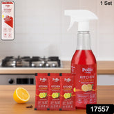 Pollic kadam Concentrated Kitchen Surface Cleaner Refill Kit with Spray Bottle